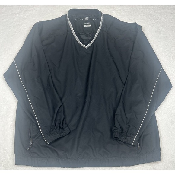 NIKE Pullover Men's XL Black Golf Athletic Performance Fit Pockets Lightweight - Picture 1 of 8